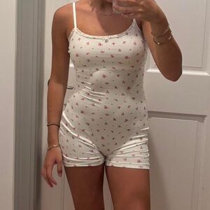 SKIMS White Floral Women's  Romper